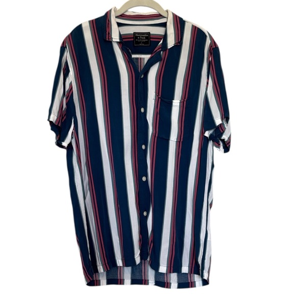 Abercrombie & Fitch Other - Abercrombie & Fitch Red, Blue, and White Striped Casual Shirt
